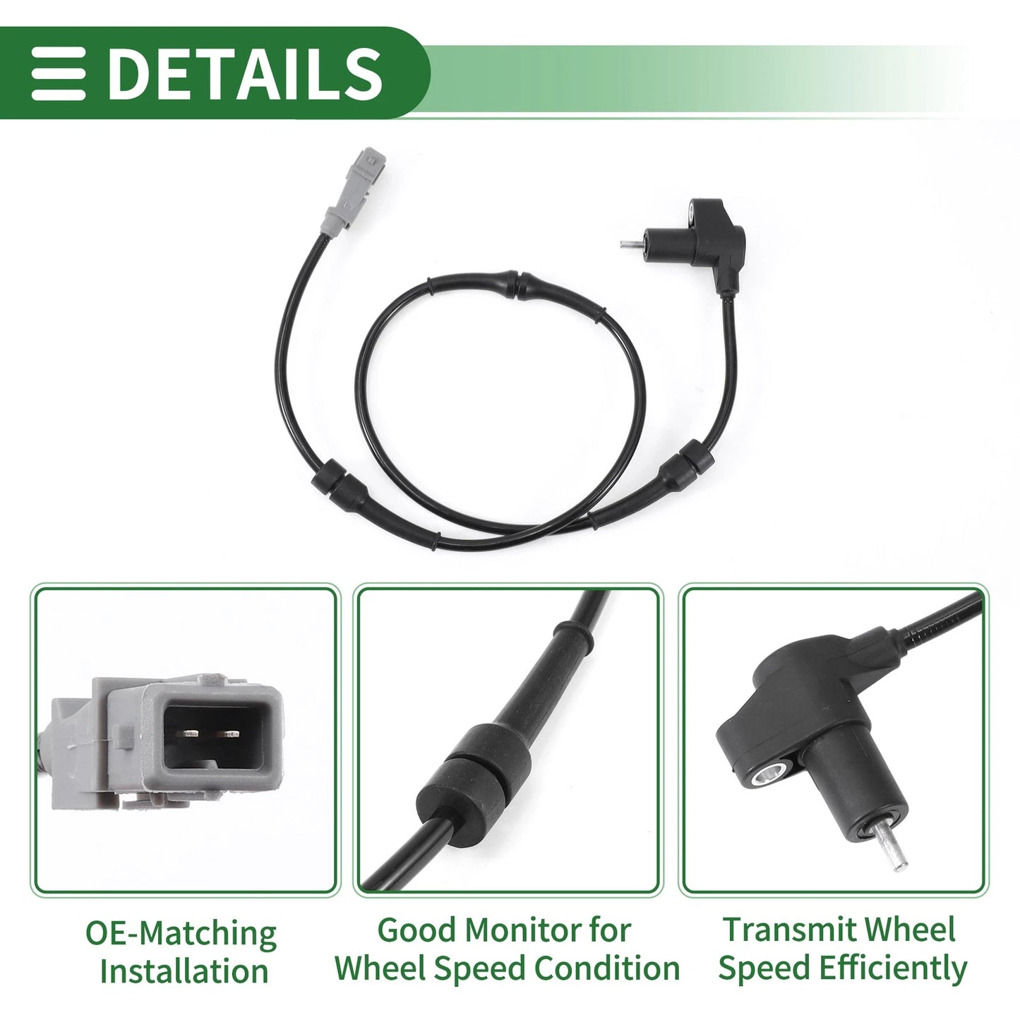 ABS Wheel Speed Sensor for PEUGEOT 406 (1995-2004)