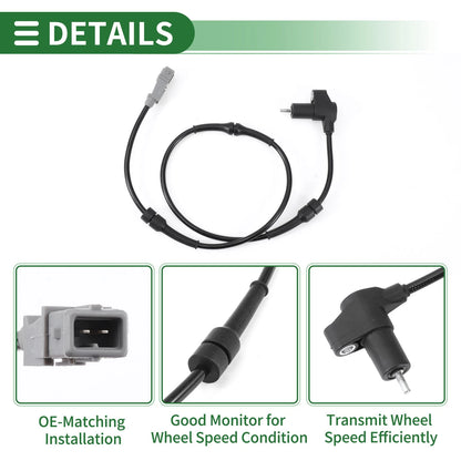 ABS Wheel Speed Sensor for PEUGEOT 406 (1995-2004)