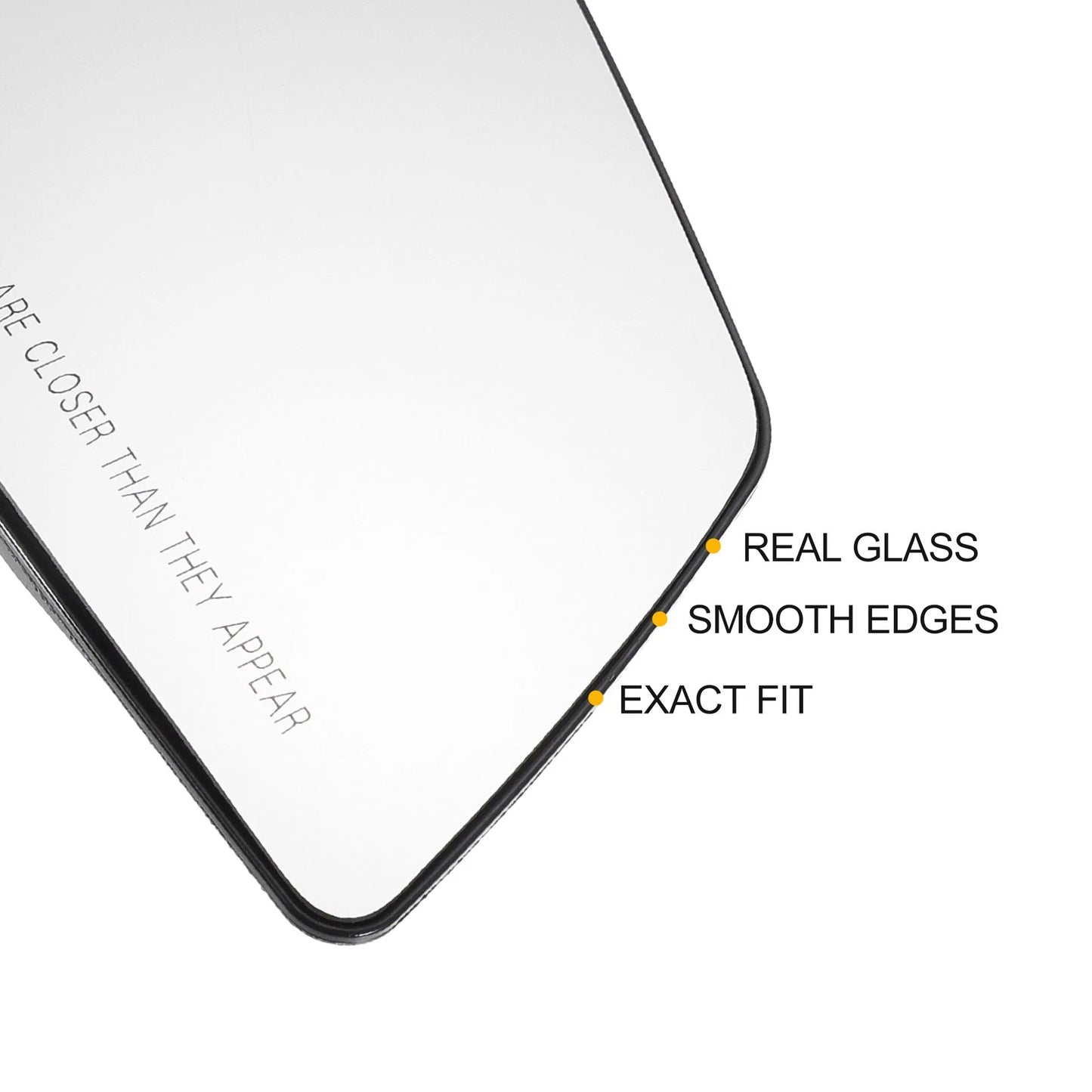 Pair White Mirror Glass Left Right Back Heated for GMC Chevrolet