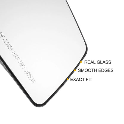 Pair White Mirror Glass Left Right Back Heated for GMC Chevrolet