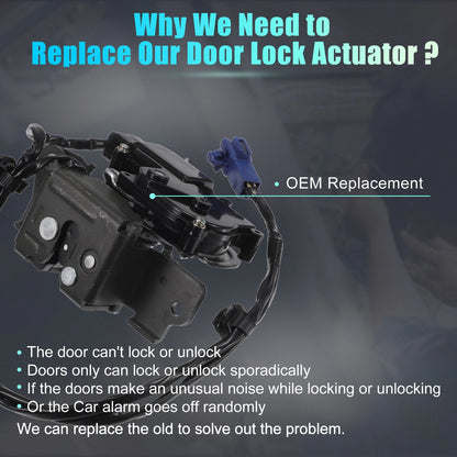 Rear Liftgate Door Lock Actuator with Cable for Toyota Prius (2010–2015)