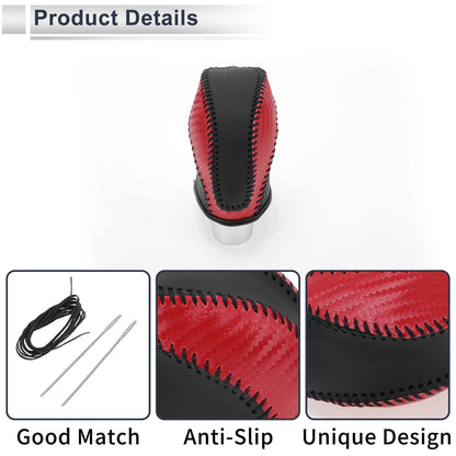 Red Carbon Fiber Gear Shift Knob Cover for Subaru Impreza (2017-2023)