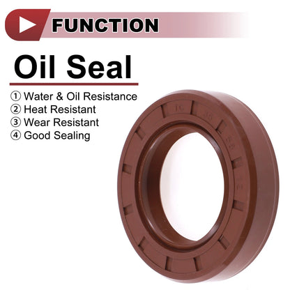 Oil Seal / 35x58x12mm / 2 x Seal Ring Rotary Shaft Seal FKM Rubber