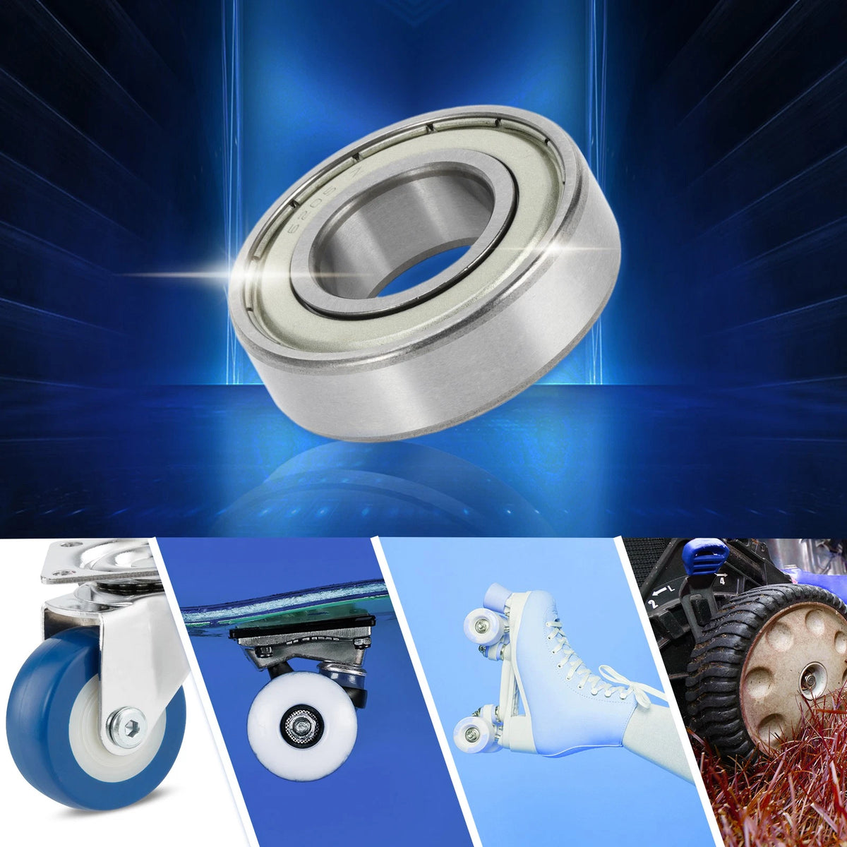 25x52x15mm 1 Pc Deep Groove Ball Bearings for Scooter Skateboard Wheel
