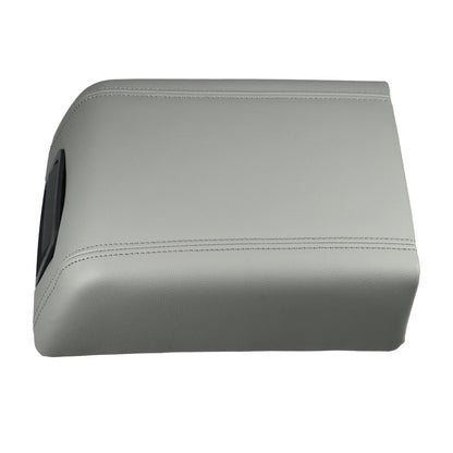 Center Console Lid Armrest Cover for Ford F-150 (2015-2023) - Faux Leather Gray