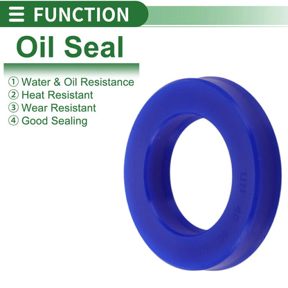 Oil Seal Rotary Shaft Seal TPU 40x65x12mm High-Pressure Blue 5 Pcs