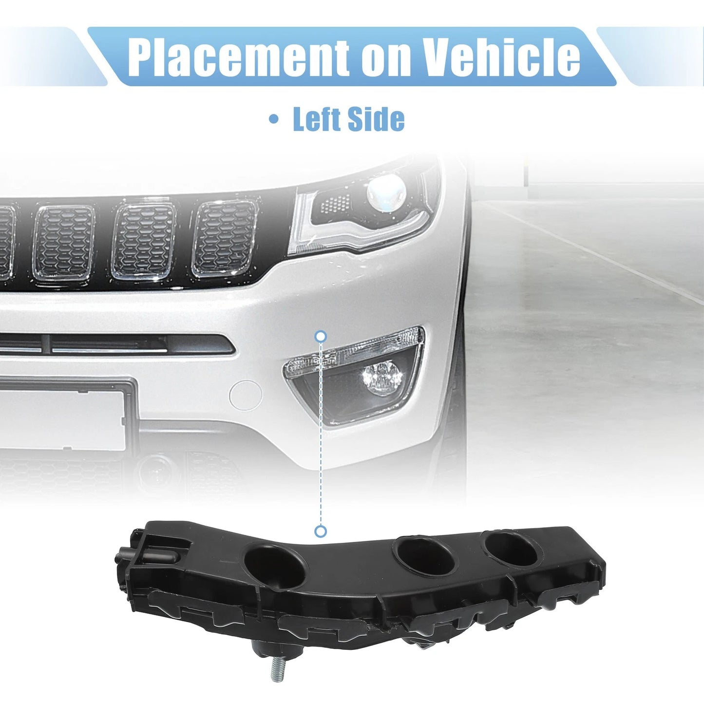 Front Left Side Bumper Cover Bracket for Jeep Compass (2017-2023)