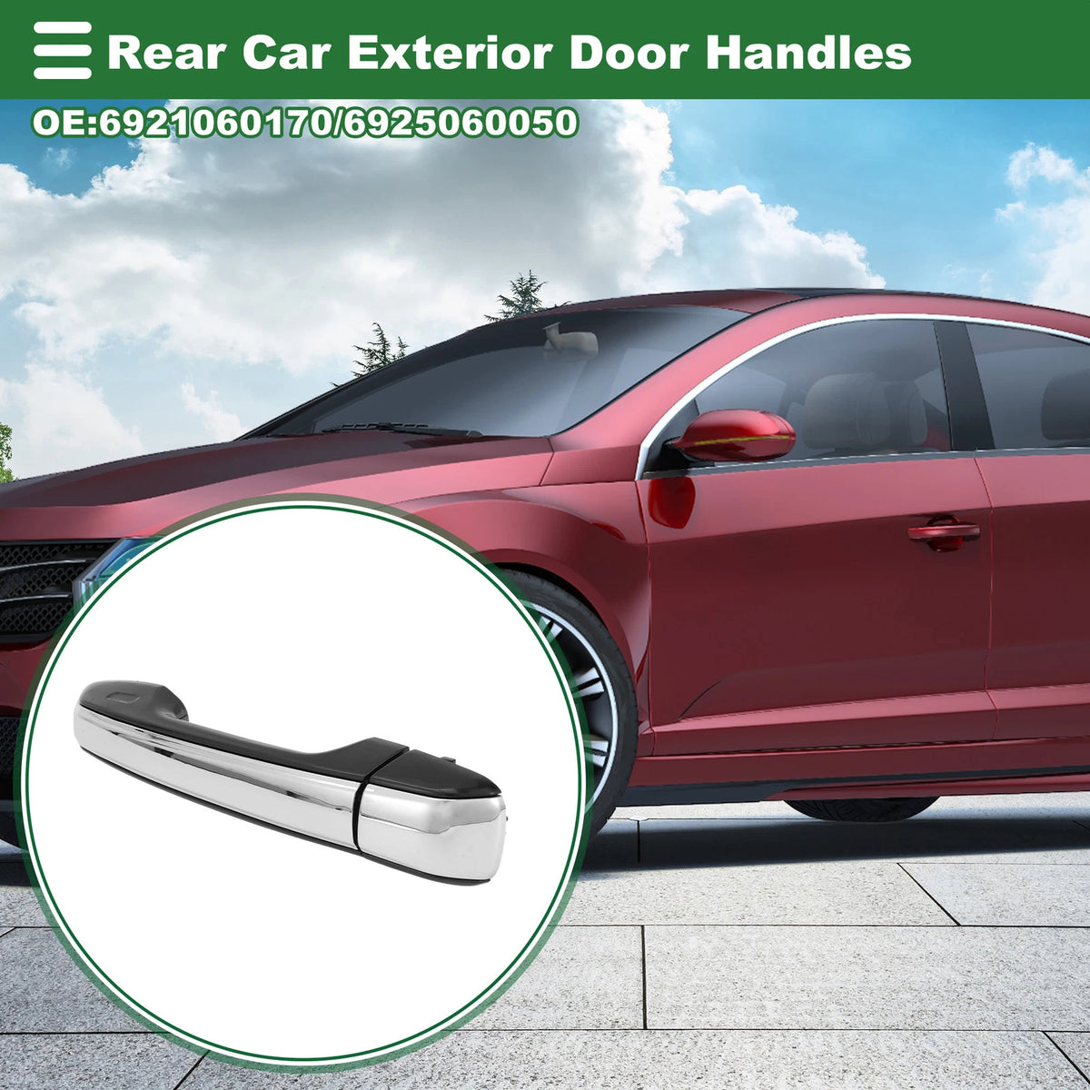 Rear Exterior Door Handle for Toyota GX460, 4Runner (2010-2023)
