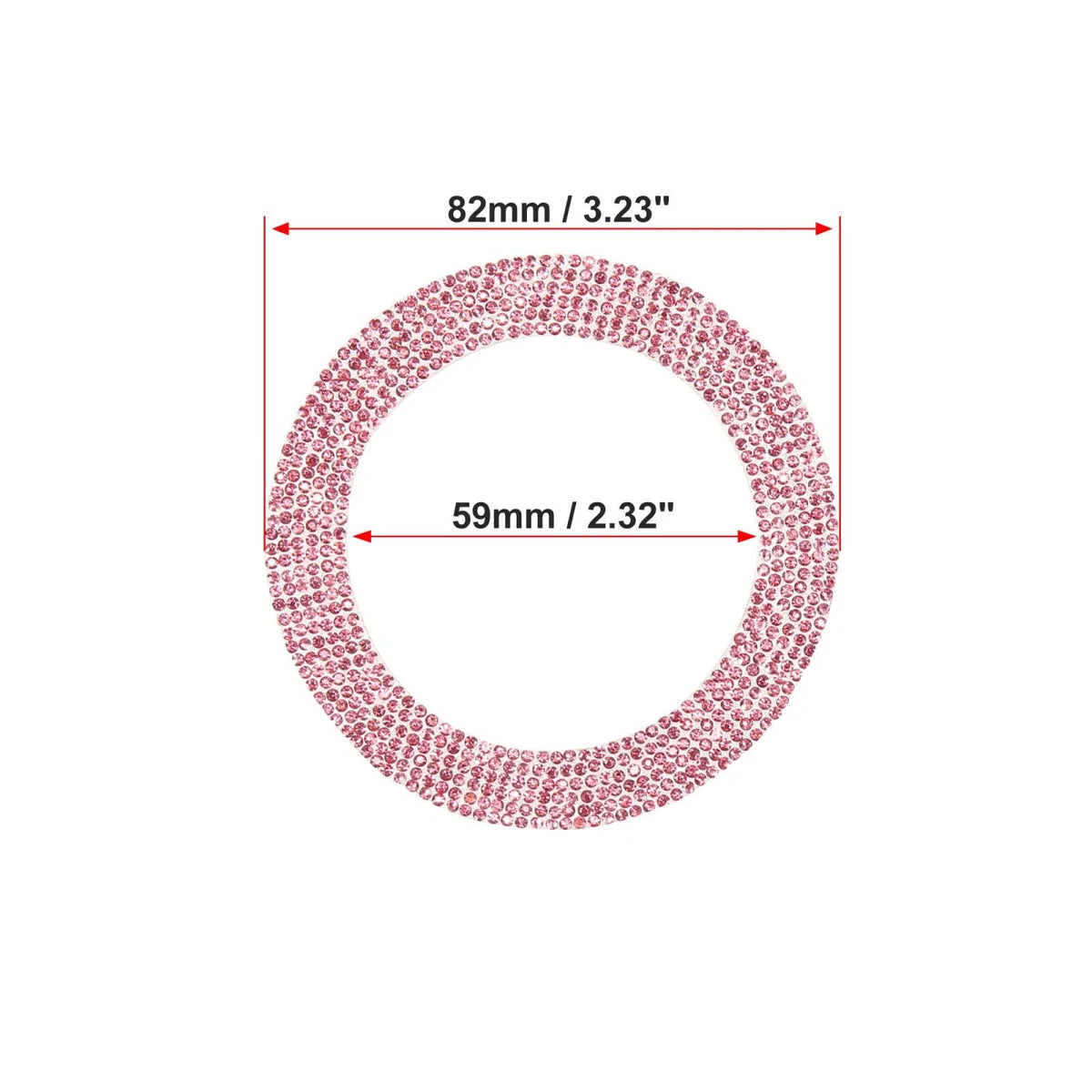 Pink Car Interior Steering Wheel Cap Trim Ring for Jeep Wrangler (2007-2023)