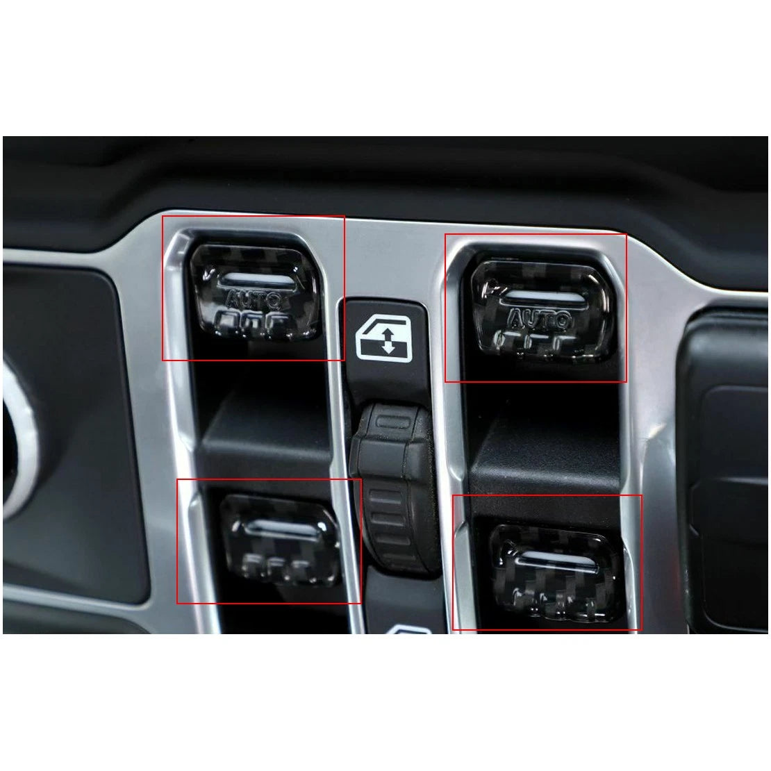 Adjustable Window Switch Button Cover Bezel for Jeep Wrangler JL (2018-2022)
