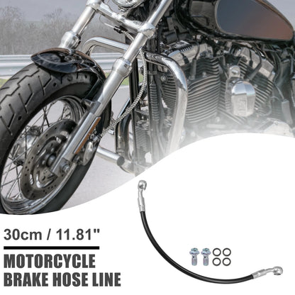 Brake Hose / 30cm Black / Hydraulic Brake Line for Motorcycle