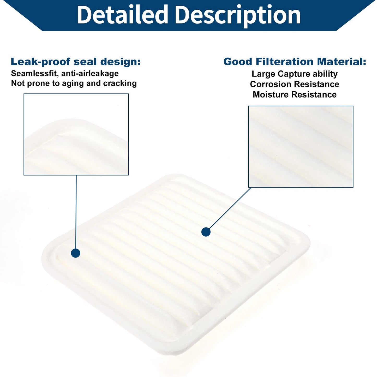 Engine Air Filter for Mitsubishi Eclipse 2.4L 3.8L (2006-2012) 1 Pcs