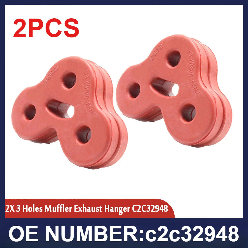 2 x Rear Exhaust Muffler Insulator Hanger for Jaguar XJ XJL XJR (2003–2019)