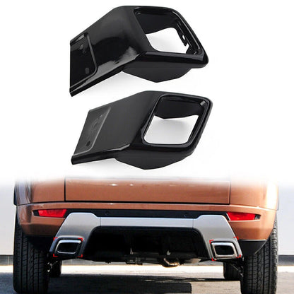 Black Rear Bumper Exhaust Trim for Land Rover Range Rover Evoque (2010-2018)