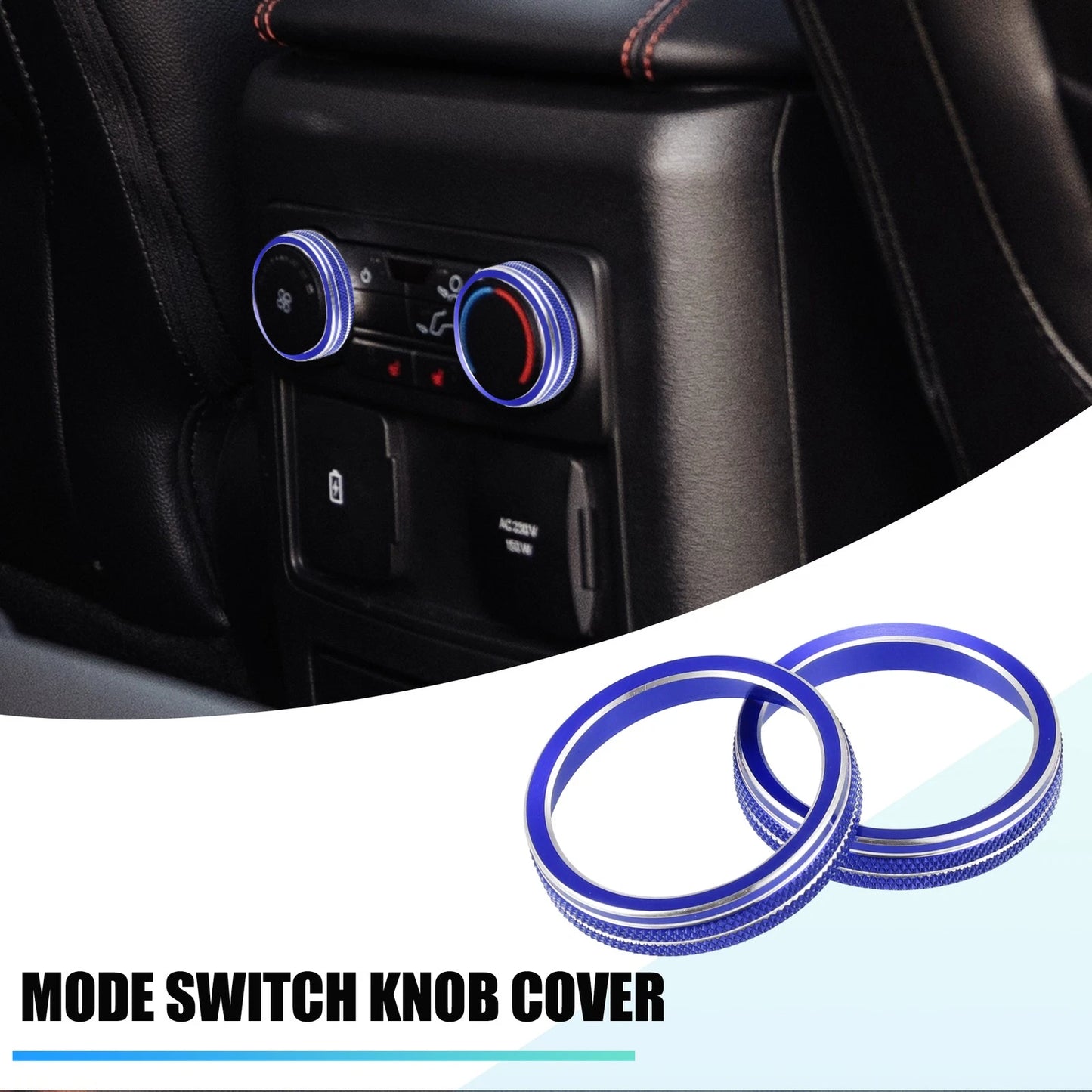 Air Temperature AC Knob Covers Aluminum for Ford Explorer (2011-2021)