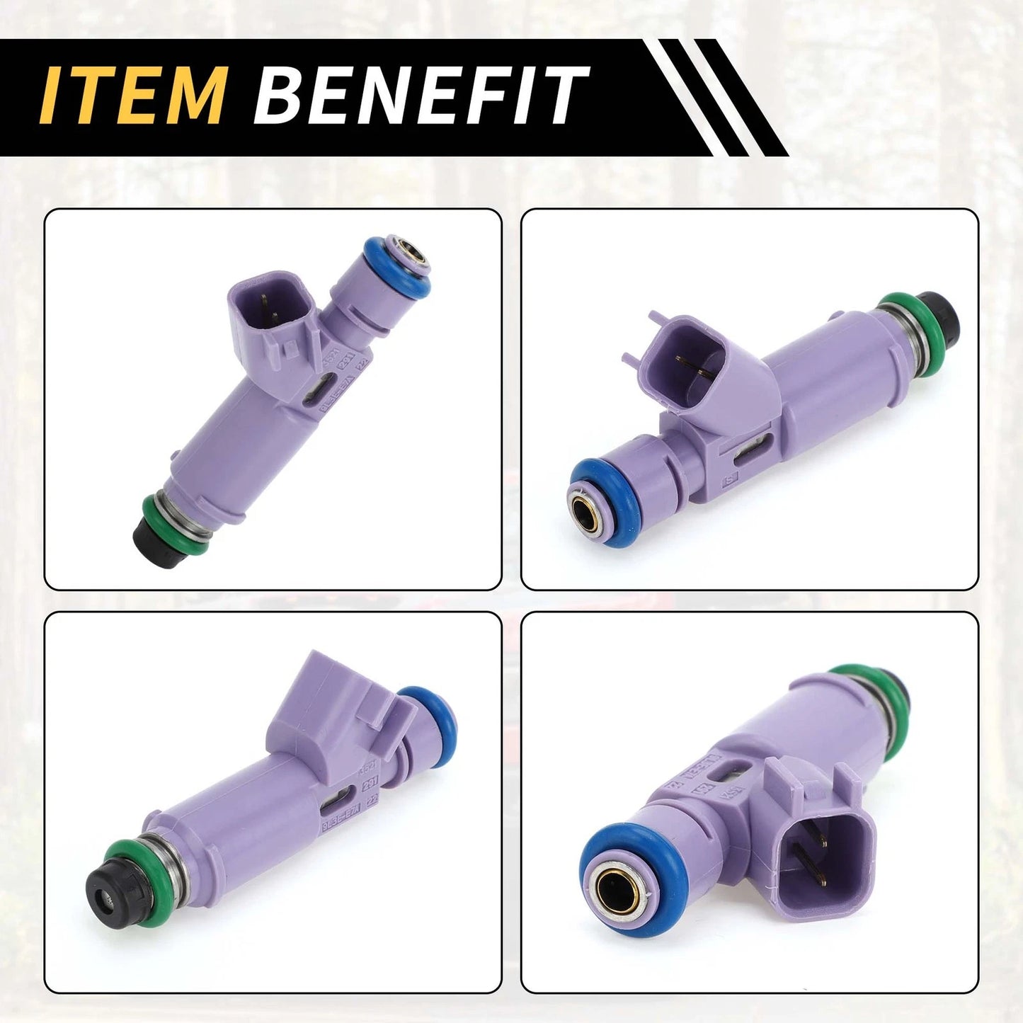 Fuel Injector Nozzle for Ford F-150 2009-2010 6 Holes Purple 1 x Unit