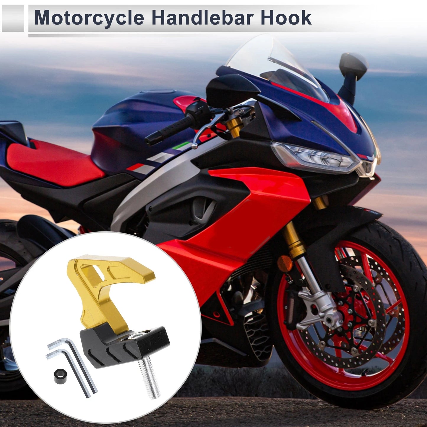 Square Aluminum Alloy Motorcycle Hanging Hook 1 x Set 50mm Length for Motorcycle