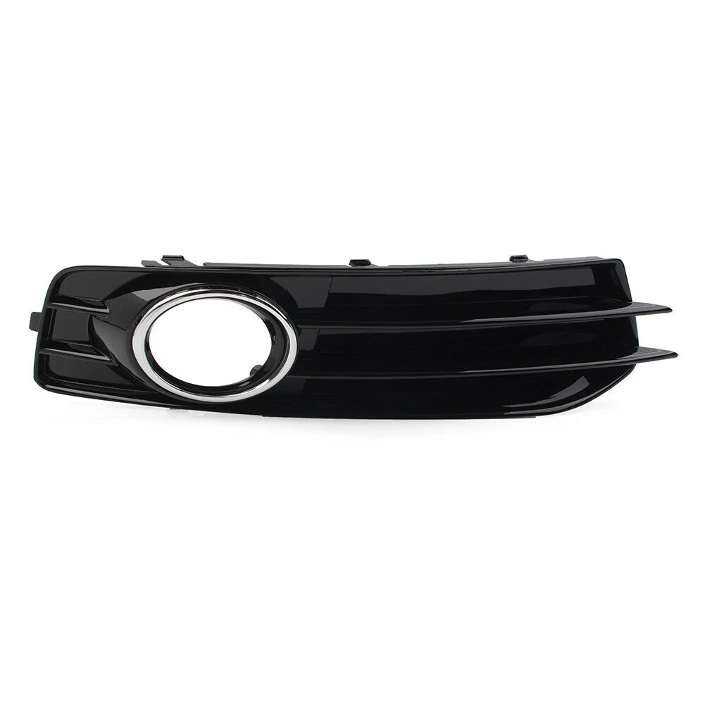 Front Bumper Fog Light Grille Cover with Chrome Ring for Audi A3 2003-2012
