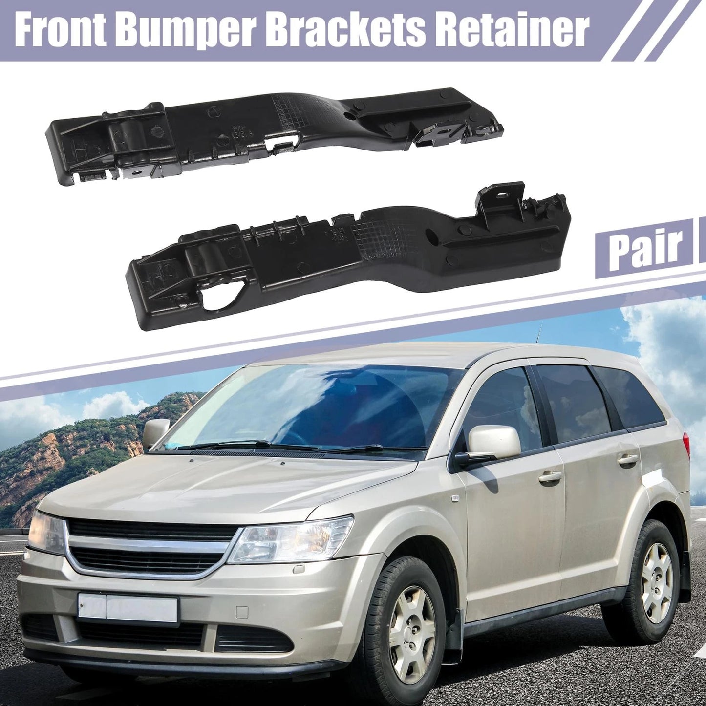 LH RH Front Bumper Bracket for Dodge Journey (2009-2020)