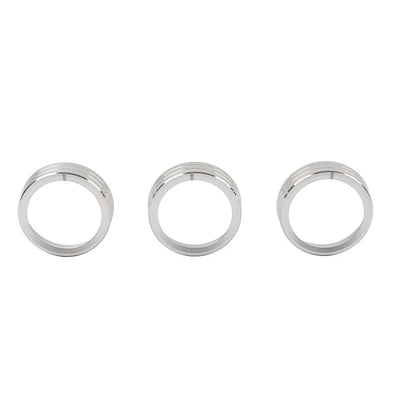 3 x Silver Center AC Switch Control Knob Rings for Kia Cerato K3 Forte (2017-2018)