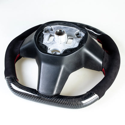 Flat Bottom Carbon Fiber Steering Wheel for Tesla Model 3/Y (2017-2023)
