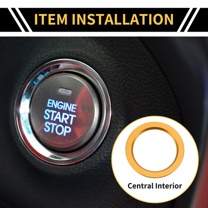 Engine Start Stop Button Cover Ring for Toyota Tacoma (2016-2023) Gold Tone