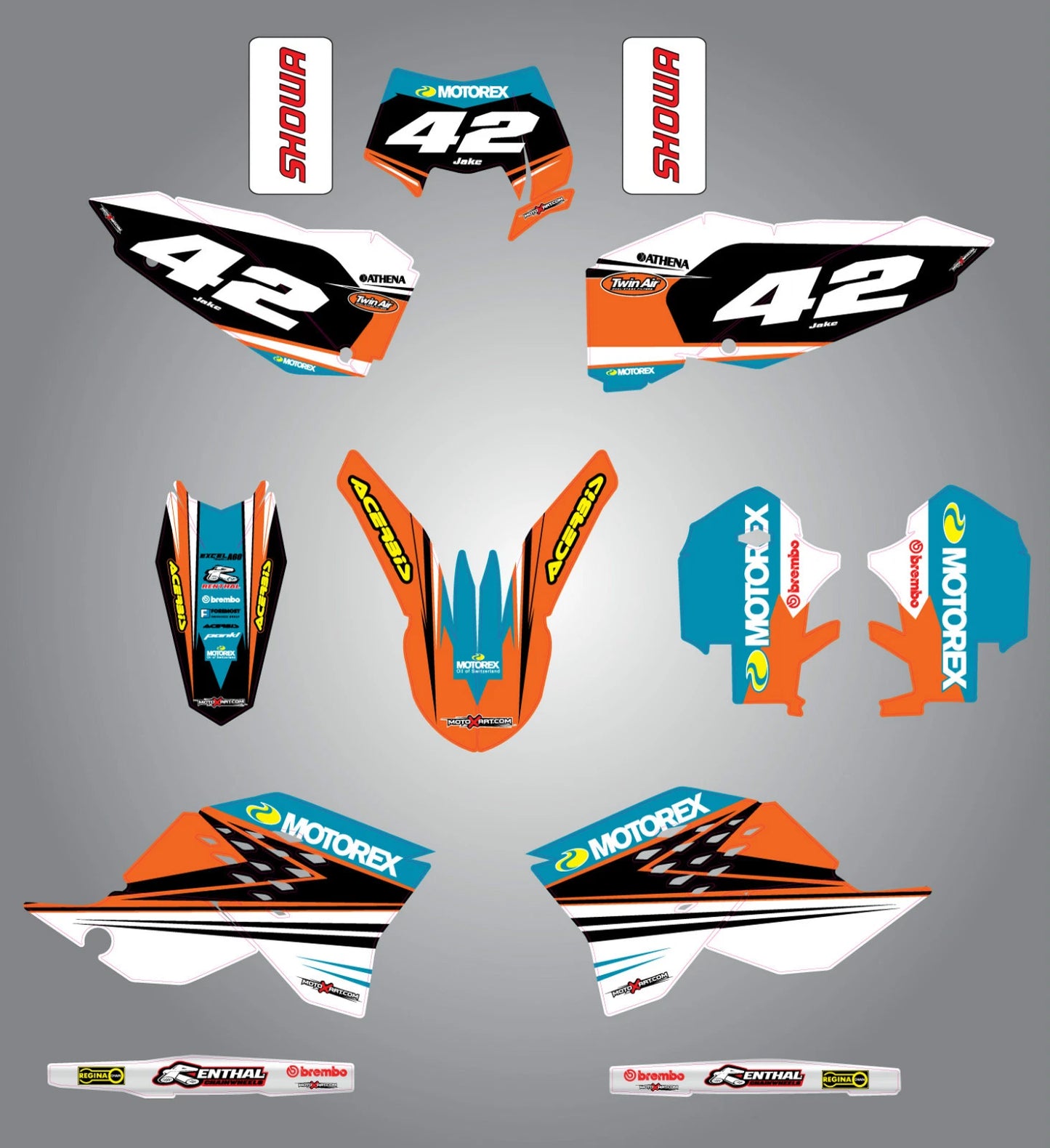 Custom Graphics for KTM EXC STRIKE STYLE Full Sticker Kit (2008-2011)