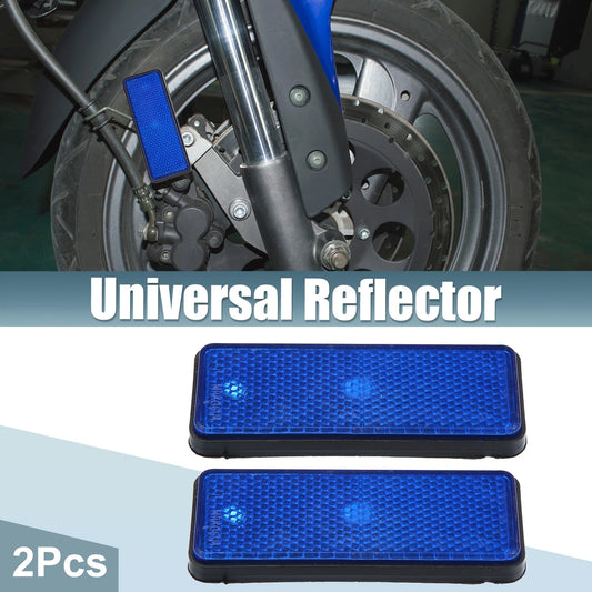 2 x Universal Rectangle Shape Reflectors for Motorcycle Garbage Cans