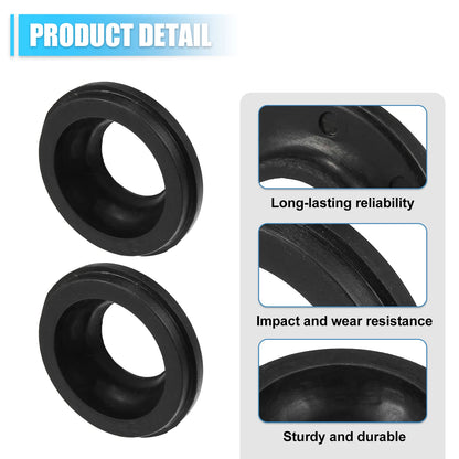 2 x Front Upper Coil Spring Insulators for Jeep (52000229) Black