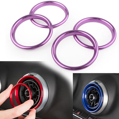 4 x Purple Car Air Vent Cover Rings for Audi A3 S3 Q2L 2012-2019