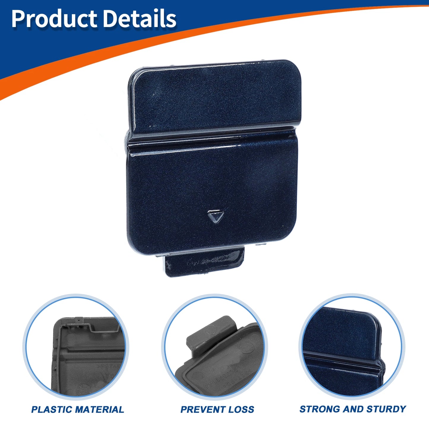 Rear Tow Hook Cover for BMW 525i 530i 545i (2001-2007) - Dark Blue