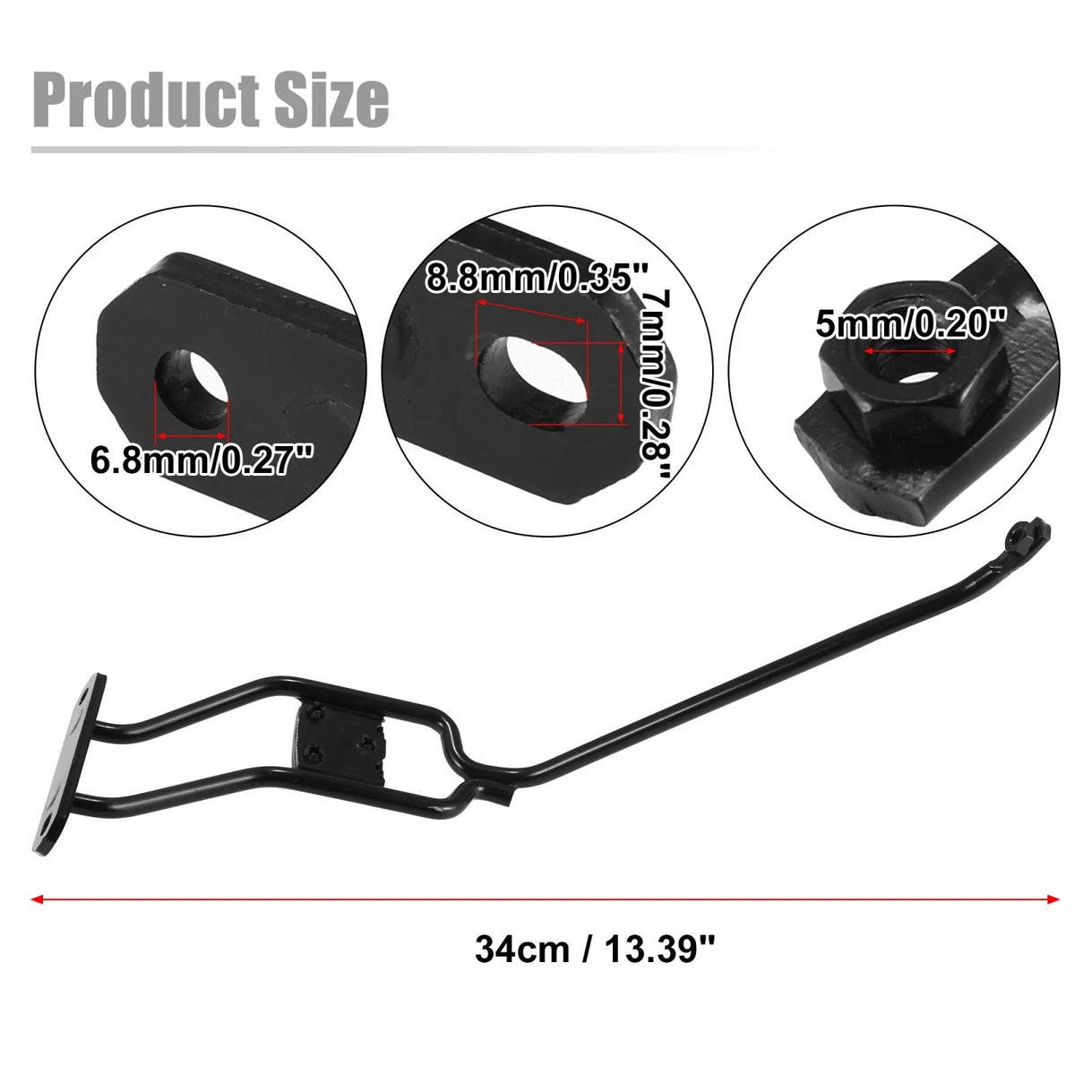 Hood Latch Striker Plate for BMW 335i 328i 2007-2013 Metal Black