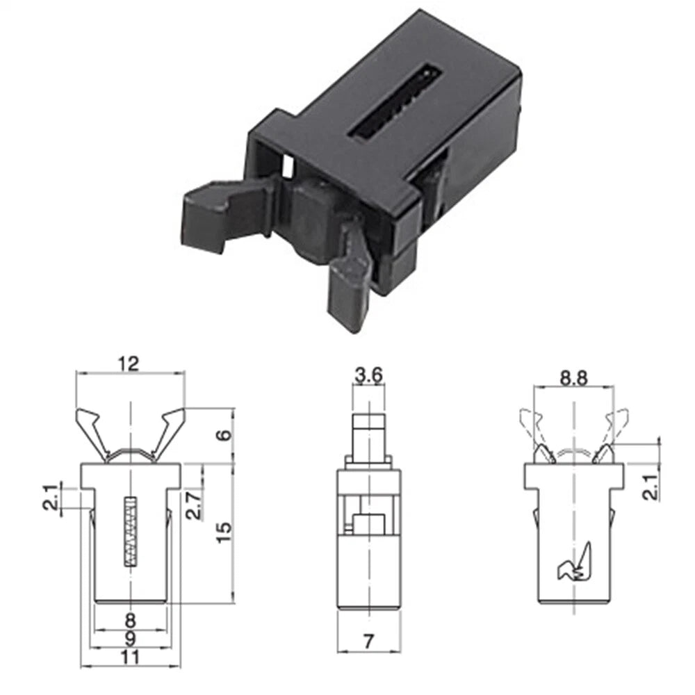 10x Car Sunglasses Holder Overhead Console Latch for Most Vehicles