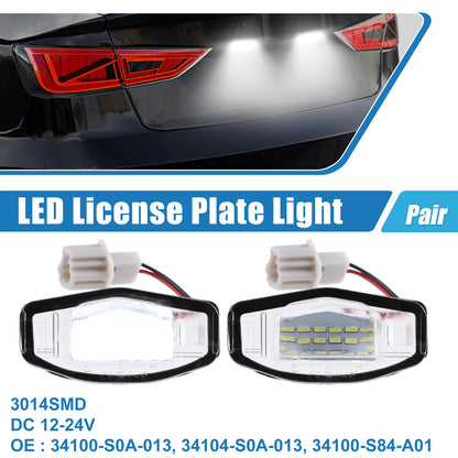 White LED License Plate Light Assembly  for Acura (2016-2023)
