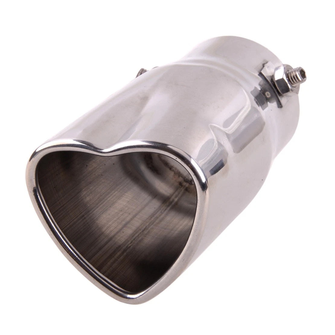 Silver Tail Inlet Exhaust Muffler End Tip Pipe Cover for Universal Car