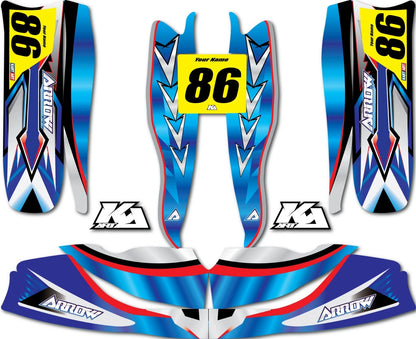 OTK M7 Kart Custom Sticker Kit - REPA Style Graphics Decals