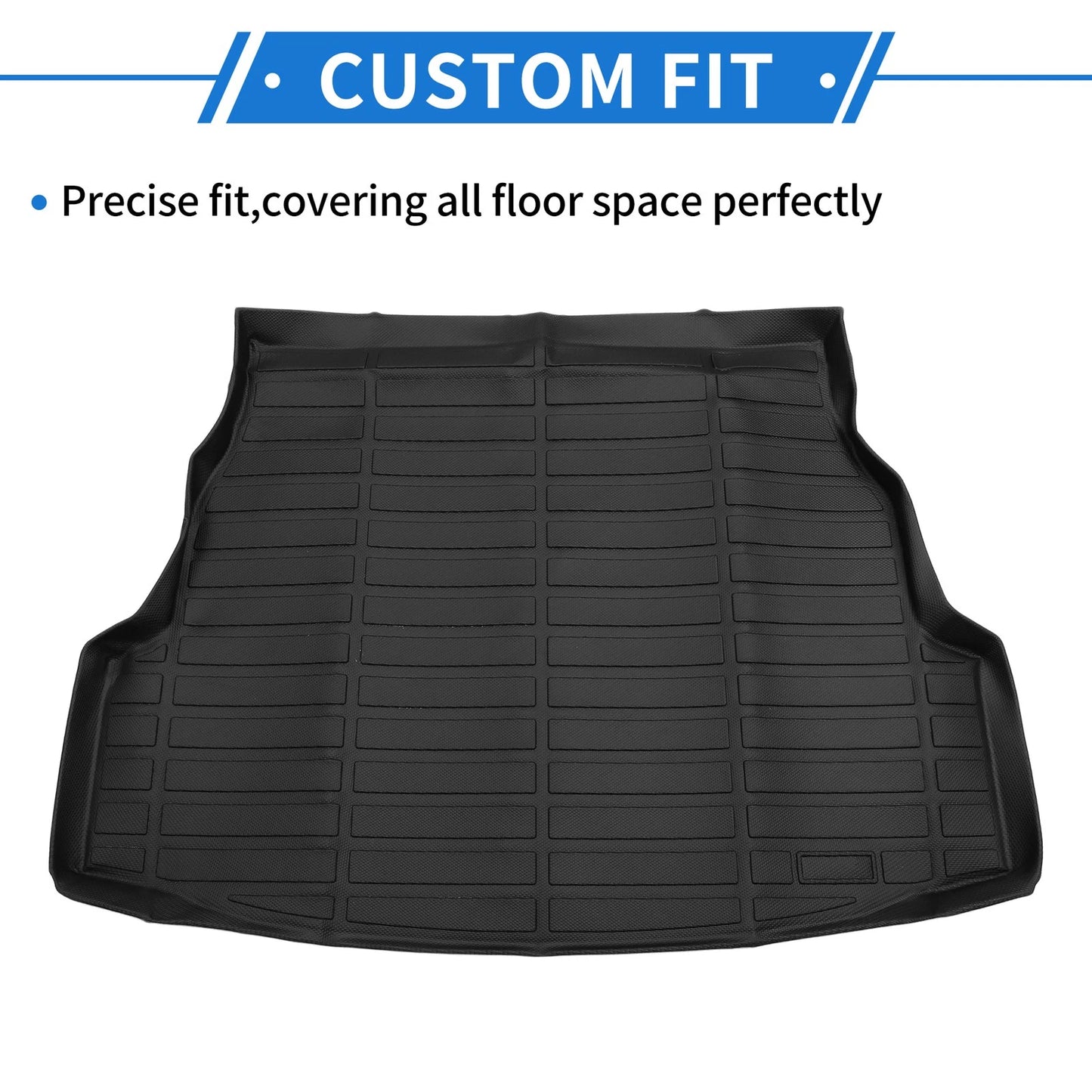 Cargo Liner Rear Trunk Mat for Toyota RAV4 (2019-2024) Long Stripe Pattern TPE