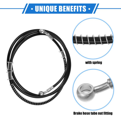 Hydraulic Brake Hose Line Pipeline 220cm 10mm 0.39" for Motorcycle