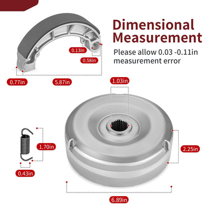 Rear Brake Drum Hub & Shoes for Honda Foreman 450 TRX450S/ES/FE/FM 98-04
