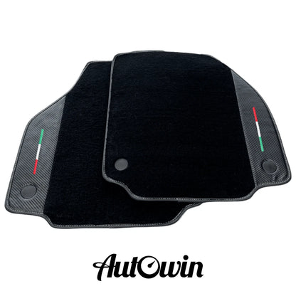 AutoWin Floor Mats for Ferrari 458 GT2 Carbon Leather (2012-2015)