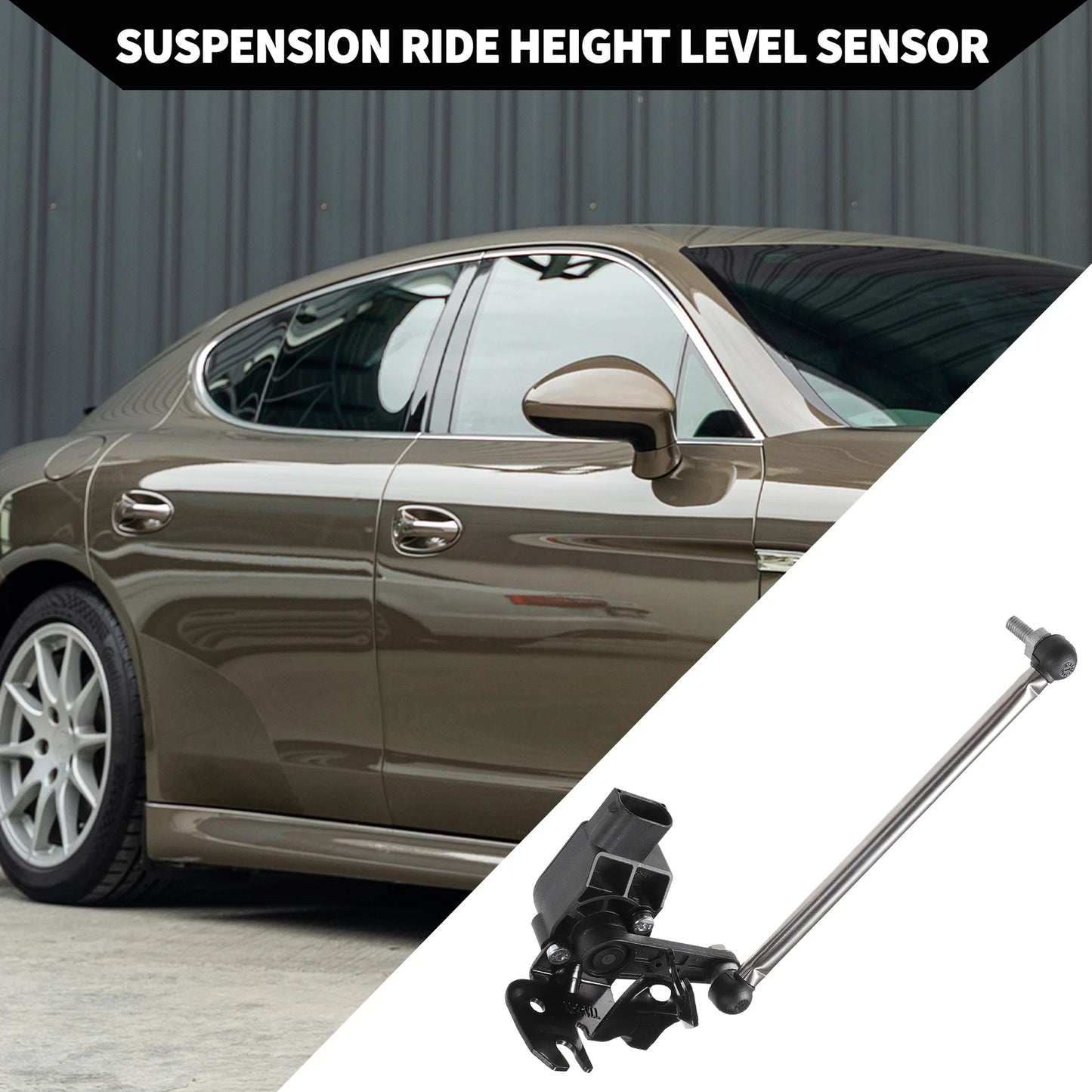 Suspension Ride Height Level Sensor for Porsche Rear Left Black