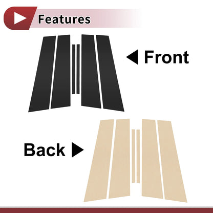 6 pcs Car Door Pillar Window Trim for Buick Lacrosse (2010–2016)