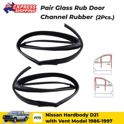 Glass Run Door Channel Rubber Front w Vent Fits Nissan Navara D21 Pickup 1986-96