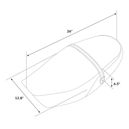 Black Rider Passenger Seat for Kawasaki Z900RS (2018-2023)