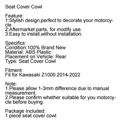 Rear Seat Fairing Cover for Kawasaki Z1000 (2014-2022) Carbon F2