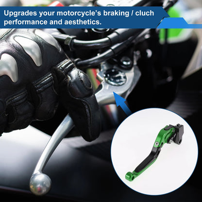 Adjustable Short Long Brake Clutch Lever for Kawasaki Z1000SX Green Black