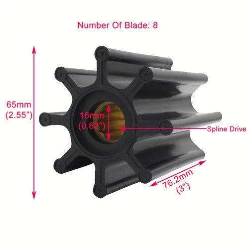 Impeller for Volvo Penta D6 Diesel Raw Sea Water Pump (2004-2023)