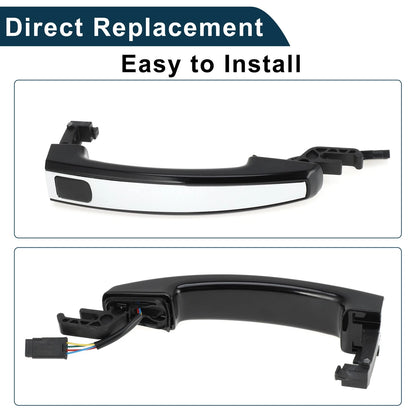Front Left Door Handle for Chevrolet Cruze (2011) Black Silver Tone