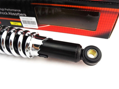 340mm JBS Black/Chrome Rear Shock Absorbers for BMW R60/5 (1969-1973)