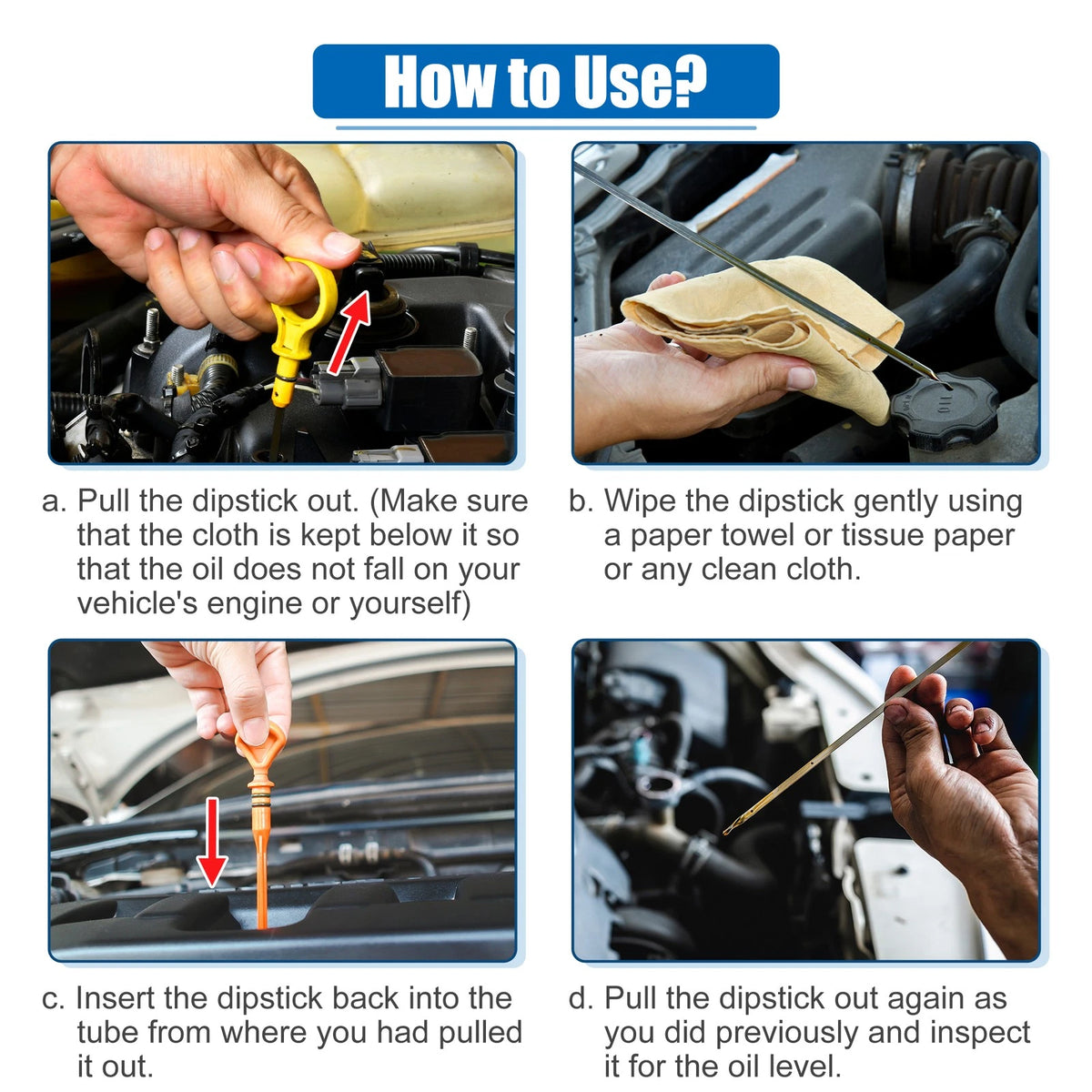 Engine Oil Dipstick for Ford Transit Connect XL XLT 2.0L (2010-2023)